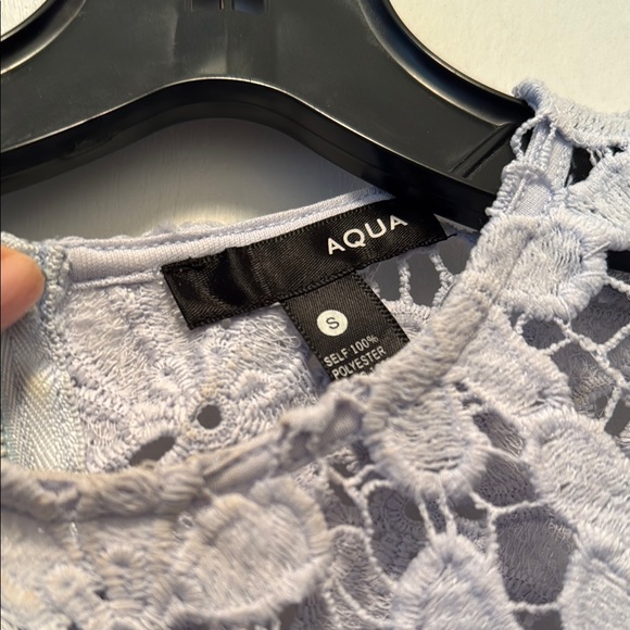 Aqua Gray Sheath Mini Dress Crew Neck Sleeveless - Picture 2 of 8